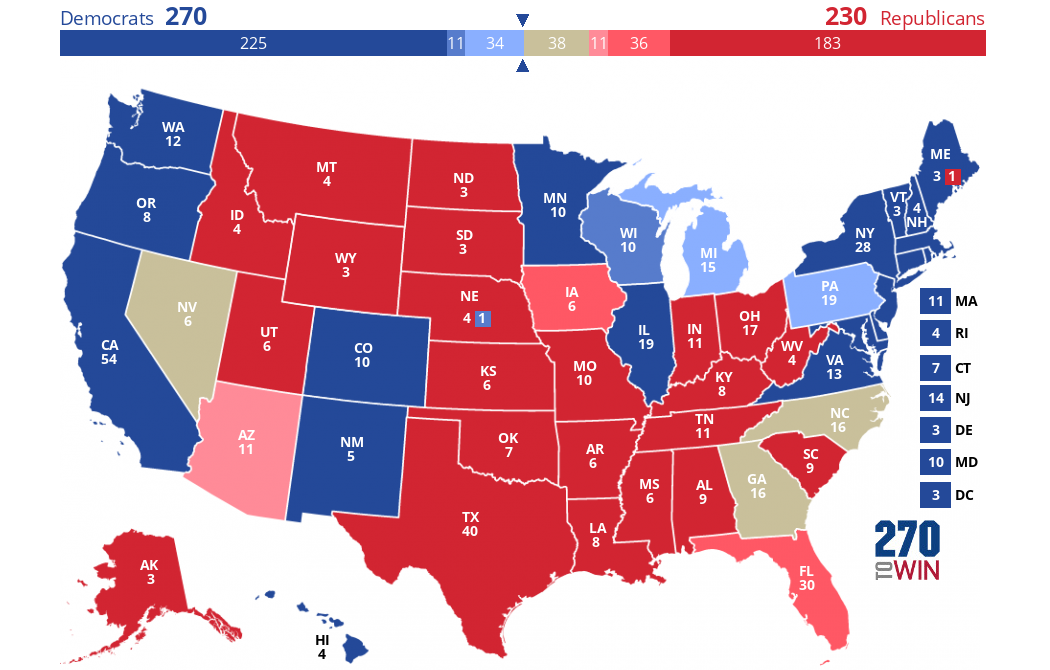 Presidential Forecast Updated for September 22